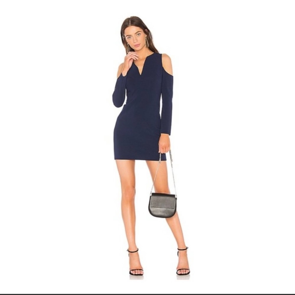 Alice + Olivia NEW Navy Blue dress. Size 6. Never worn, tags on.